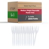 Smarty Had A Party 3000 Medium Weight Plastic Forks White