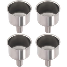 GORGECRAFT 4Pcs Stainless Steel Funnel 2x1.5 Inch Small Metal Kitchen Oil Jar Funnel Multipurpose Refillable Spices Liquids Containers Funnels for Miniature Bottles Essential Oils Spices Liquids