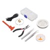 Earring Making Kit with Tweezers Ear Hooks Ear Pins Wax