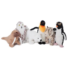 Animal Instincts Snow Mates Perdita Polar Bear, Squeaky Soft Plush Chew Companion Dog Toy -Small