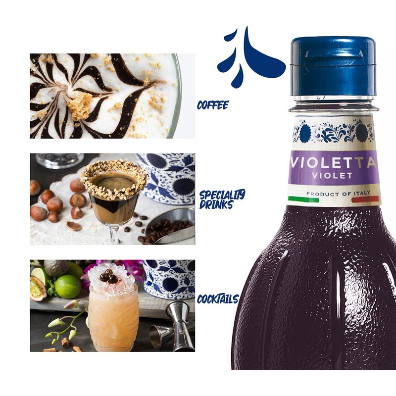 Fabbri Flavoring Syrup, Violet, Made in Italy, 33.8 Ounce (1