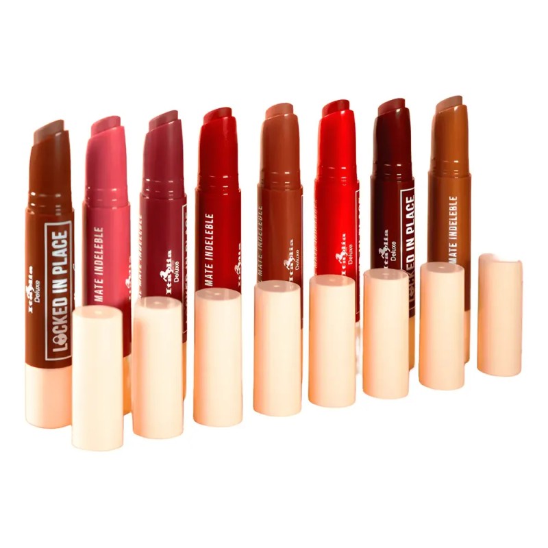 Set Labial Indeleble Mate Italia Deluxe Locked In Place 8pzs