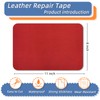 silllule 2Pcs Red Linen Fabric Patches Tape Self Adhesive,8x11 Inch
