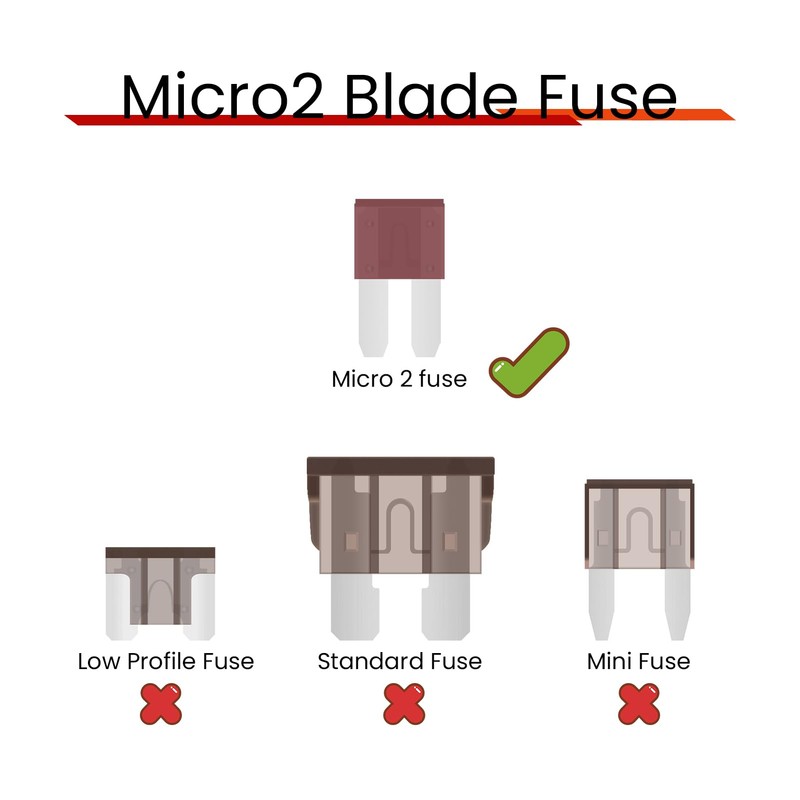(25Pcs) 7.5 Amp Micro2 Car Fuses, 7.5A Automotive Fuses, Blade