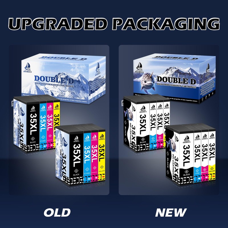 DOUBLE D 35XL Multipack for Epson 35XL Compatible with Epson