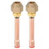 sourcing map 3/8" SAE 45 Degree Brass Pipe Fitting, 2