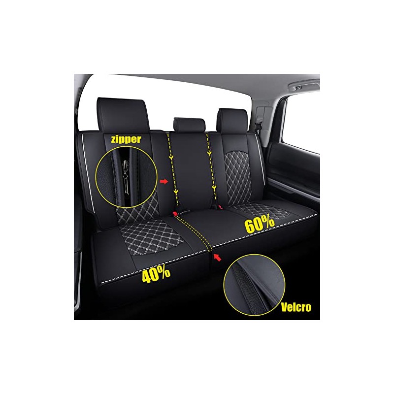 YIERTAI Rear Seat Covers Compatible with Toyota Tundra 2008-2020 2021