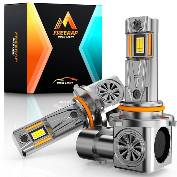 FREERAP 9012 Upgraded Bulbs, 32000LM 6500K Brightness HIR2 Fog Light