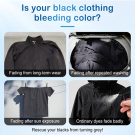 Binbata Black Darkening Sheets, Renew & Repair for Black Faded Out Clothes