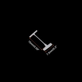 TOP-VIGOR 1000Pcs Tagging Barbs, 15mm Tagging Gun Fasteners, 0.59Inch Tag Pins, Plastic Standard Label Gun Price Tagging Barbs for Garment Price Tag Label, White