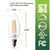 Bioluz LED 60W Candelabra Light Bulbs Uses 5.5W Dimmable E12