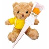 Q-FLA Cupla and3 Bath Salt Bear Set Soap Flower Bouquet Mini Orange Fuwafuwa Bear Parka Yellow, 1 piece, 1g / Q-FLA 큐플라 and3 입욕제 곰 세트 소프 플라워 부케 미니 오렌지 후와후와 곰 파카 옐로우, 1개, 1g