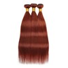 Reddish Brown Straight Bundles Human Hair 22 24 26 Inch