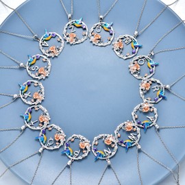 LONAGO Hummingbird Necklace with C Letter, Hummingbird Pendant Necklaces Sterling Silver A-Z 26 Initials Alphabet Necklace Gift for Women (C)