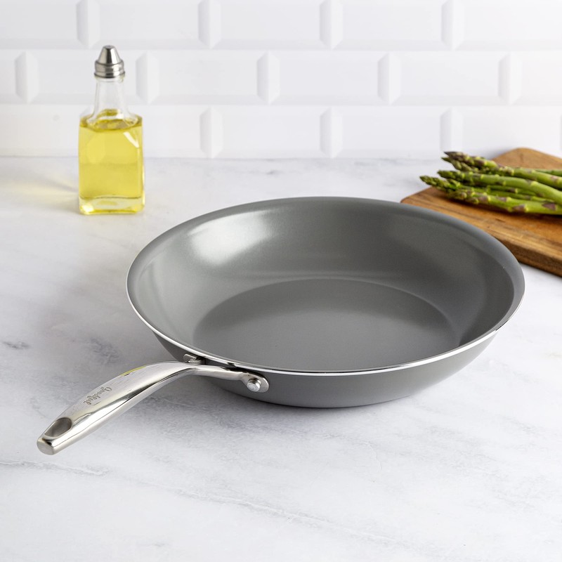 Goodful Ceramic Nonstick 11 Inch Frying Pan, Dishwasher Safe Pots