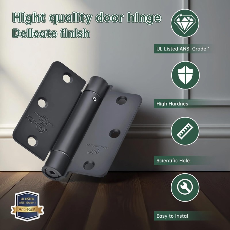SORGMACH Self Closing Hinge 3 ½"x 3 ½" Adjustable 3