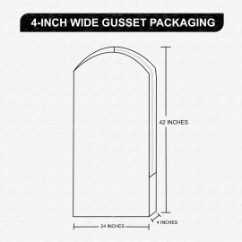 Biglotbags 42 Inches Muslin Garment Bag - 100% Organic Cotton - Wedding Dress Bag