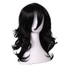 ColorGround Medium Long Wavy Anime Cosplay Wig for Men (Black
