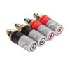 Amplifier Binding Post Soldering Free Pure Red Copper Rhodium Plated