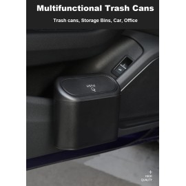 Unbranded Car Trash Can, 1.0 Liters, Plastic, Trash Can Set, Easy to Install