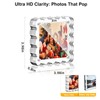 HELPLEX Acrylic Picture Frames 3x3, 3 Pack Clear Magnetic Lucite