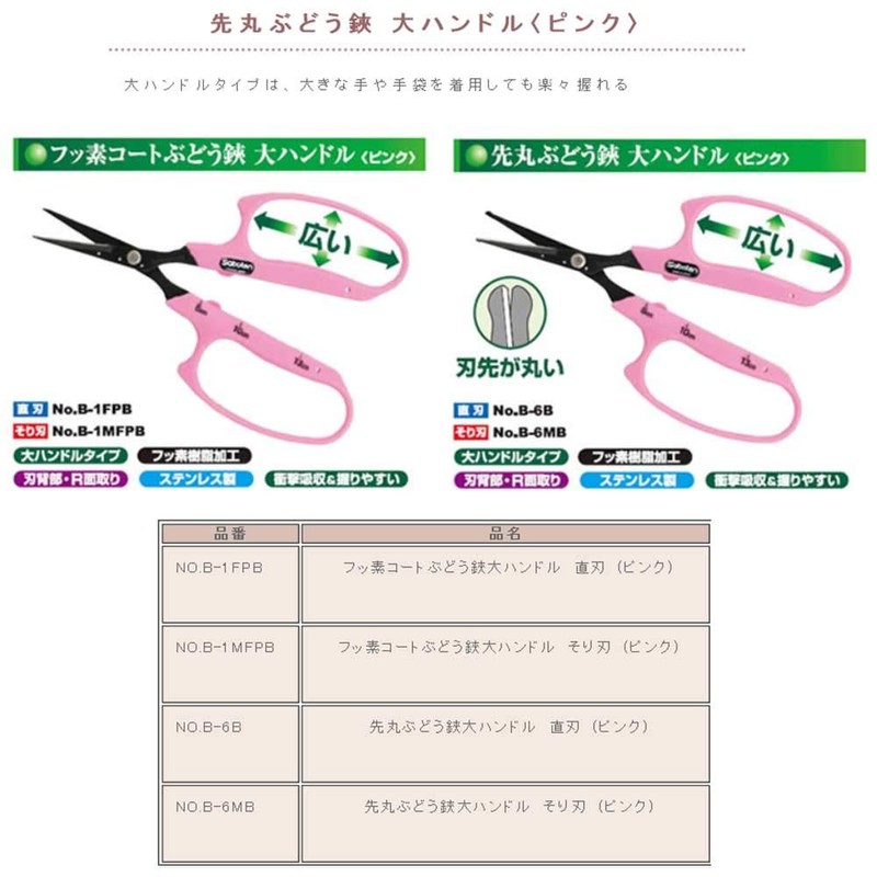 Cactus Grape Shears Large Handle Round Sled B-6MB