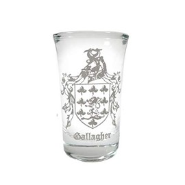 Gallagher Irish Family Coat of Arms Shot Glass 1.5oz - Free Engraved Personalization