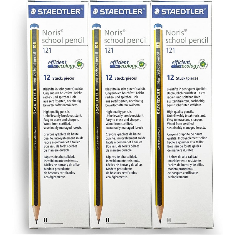 STAEDTLER Noris School Pencils 121 - H Grade [Pack of