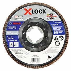 BOSCH FDX2950120-10-Piece 5 in. X-Lock Arbor Type 29 120 Grit Flap Disc
