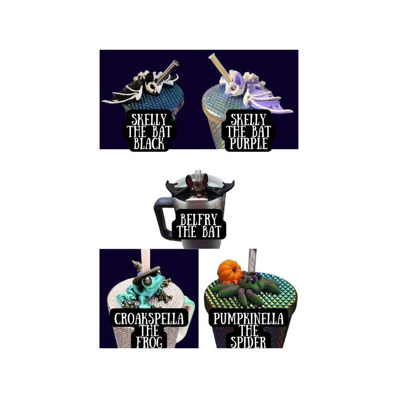 Tonsofprintz Tumbler Buddies - 3D Printed Flexi Animals - Tumbler/Drinkware