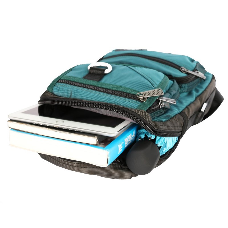 Vanlison - Mochila bandolera para hombre y mujer, color azul