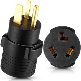 Kanayu 30amp Dryer Adapter Compatible with Nema 6-50p to 10-30r Adapter 3 Prong Male Plug to 3 Female Receptacle Welder to Old Style Dryer Power Ev Power Cord Connector