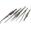 Set of 5 Soldering Ring Tweezers Insulated Negative Locking Soldering
