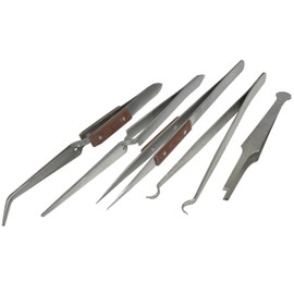 Set of 5 Soldering Ring Tweezers Insulated Negative Locking Soldering Tools Repairs (135)