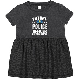 inktastic Future Police Officer Like My Uncle Infant Dress 18 Months Vintage Smoke with Leopard Print 39463