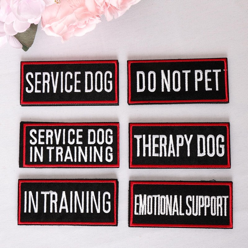 12 Pieces Service Dog Patch Removable Emotional Support Dog Vest