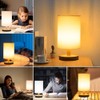 Necomi Bedside Table Lamp, LED Bedrooms Lamps with Remote Control,