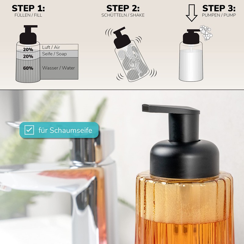 bremermann Seifenspender, Schaum-Seifenspender, Spender für Seife (rot/orange)