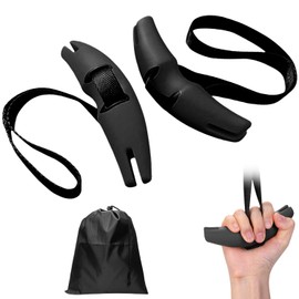 1 Pair of Fitness Grips, Rowing Handle with Adjustable Resistance Band, Cable Pull Handles Attaches to Pull-Up Bars, Barbells, Lat Pull Machines, Rowing Machines, Cable Pull and Power Machines, Black