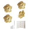 Redeam Flower Shape Brass Cabinet Knobs for Cabinet Drawer Cupboard