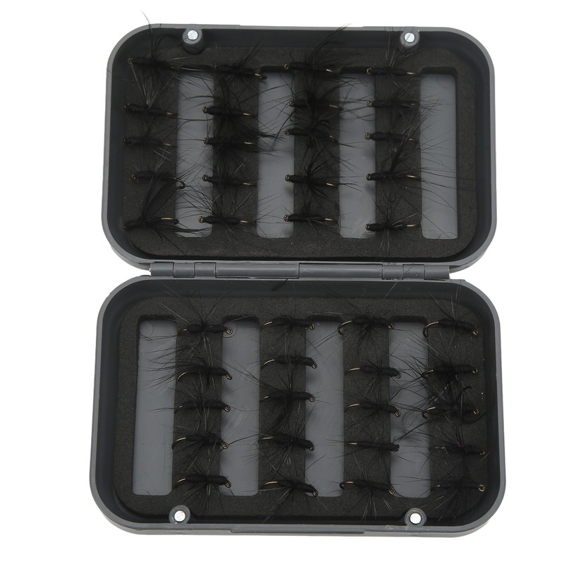40PCS Fly Fishing Flies Kit Realistic Black Ant Hand Knitting