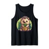 Pineapple Hedgehog Pineapple Lover Drawing Animal Art Tank Top