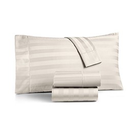 Charter Club Damask Stripe King 4-Pc Sheet Set, 550 Thread Count Pure Supima Cotton (Ivory)