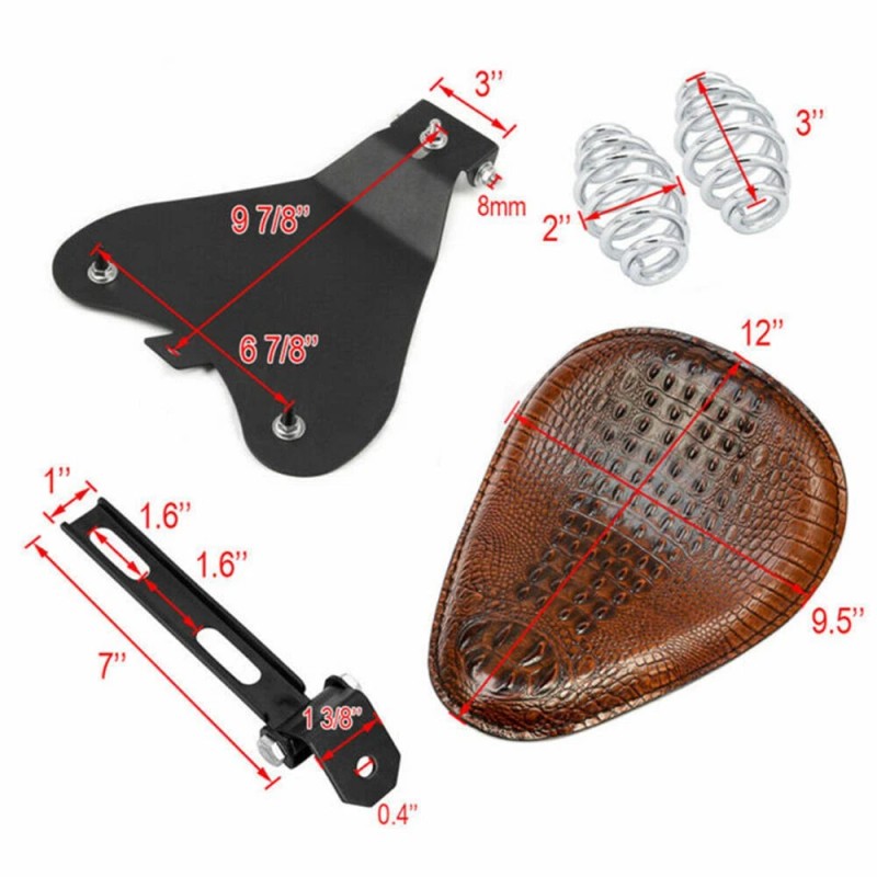 CANITU Motorcycle Alligator Large Solo Seat Spring For Honda VTX1300C