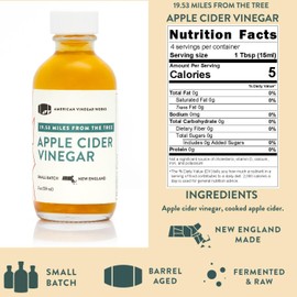 American Vinegar Works - Apple Cider Vinegar Sampler Pack - Includes Apple, Cranberry Apple, Hot Apple, Wild Blueberry, and Maple Cider Vinegars - Great for Gifts - 2oz Bottles - 5 Pack