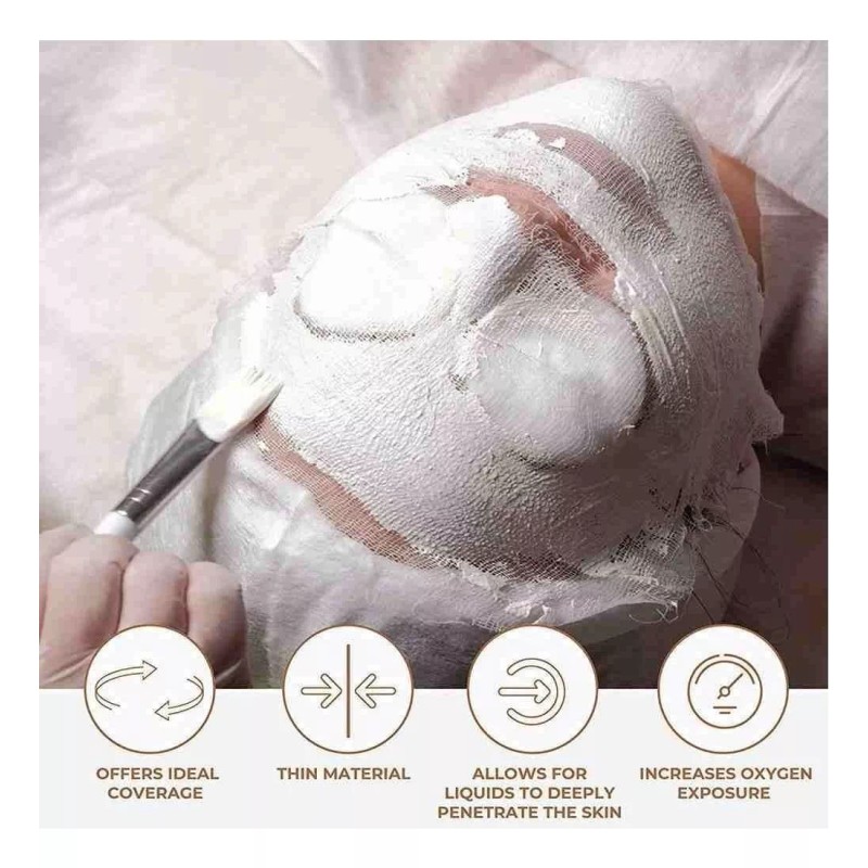 mfeisi Mascarilla Facial Plastica Gasa 100 Pzas