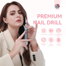 Saviland Electric Nail Drill Kit - 35000RPM Portable White Nail Files para uñas acrílicas 3PCS Nail Drill Bits para Bandas de Lijado de Uñas para Manicura de eliminación de Nail Art Herramientas de uñas para mujeres Home Nail Salon