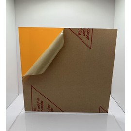 SIBE-R Plastic Supply - Transparent Amber (2422) Cast Acrylic Sheet - 1/8" x 12" x 12"