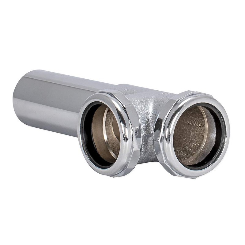 EZ-FLO 22-Gauge Cast Brass End Outlet Tee for Tubular Drain