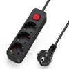 Aigostar Aigostar Steckdosenleiste 3-fach, Mehrfachsteckdose mit Schalter, Mehrfachstecker Verl?ngerungskabel 3m
